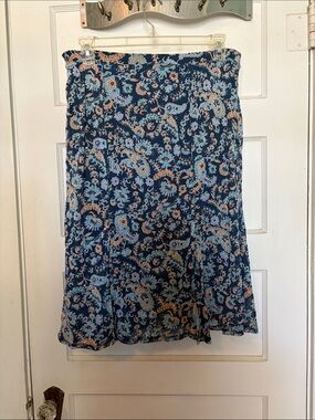 JH Collectibles Navy Floral Women’s Skirt Size XL